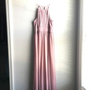 David's Bridal - Chiffon Pleated Bridesmaid Dress